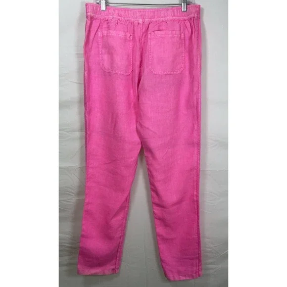NWT Lilly Pulitzer Linen Taron Pants Pink Isle - Large (34" X 32") - Picture 5 of 7